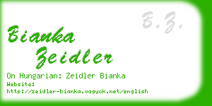 bianka zeidler business card